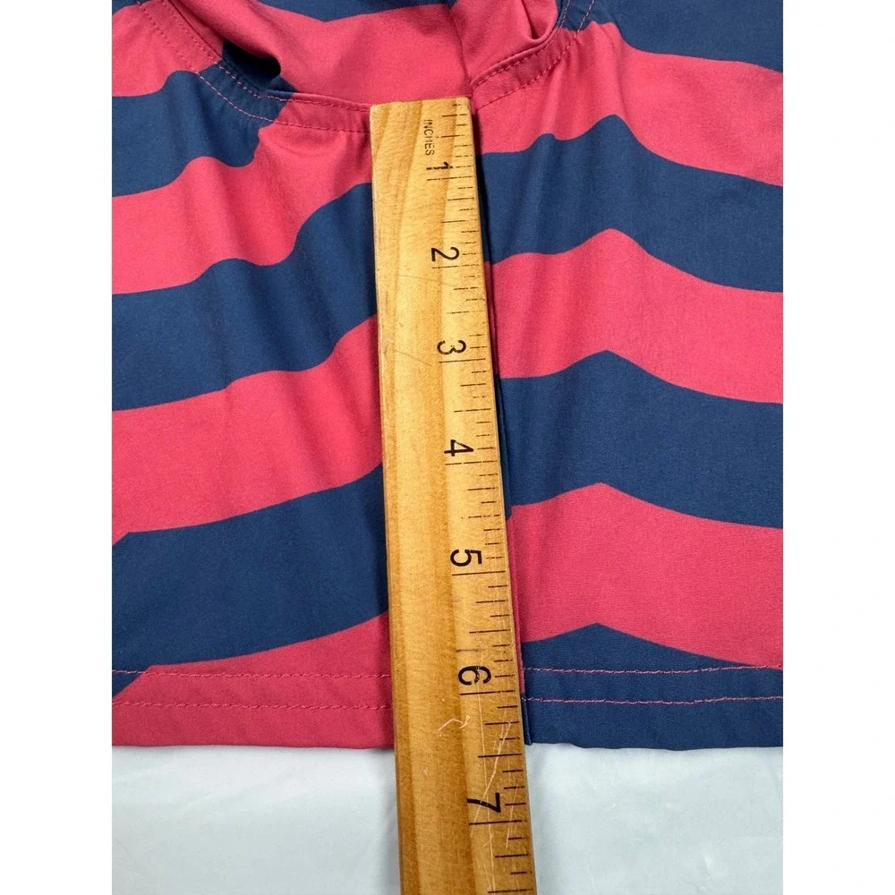 Vineyard Vines Swim Trunks XS Mens Red‎ Blue Flag Whale Stripe Beach Summer